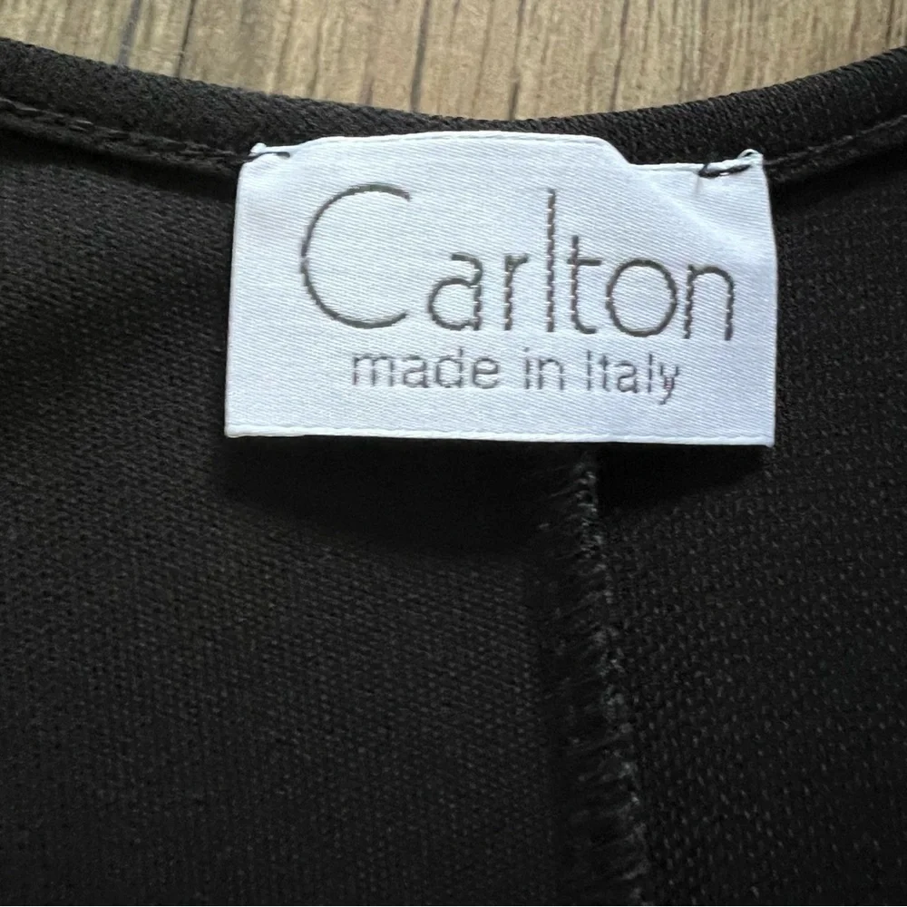 Carlton Sleeveless Black Fit & Flare Maxi Round Neck Slit Evening Gown Dress 12 - Picture 14 of 16